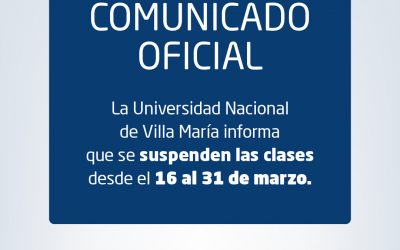Comunicado oficial de la UNVM: Suspensión de clases